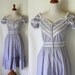 vintage JULIA MARLOWE lilac dress / 1970s Gunne Sax dress
