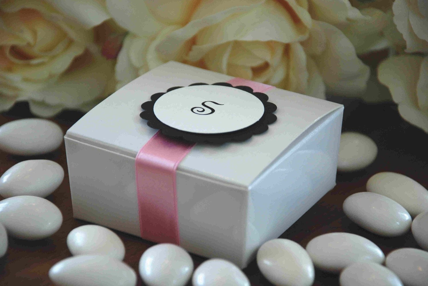 White Medium Favor Boxes Set of 10