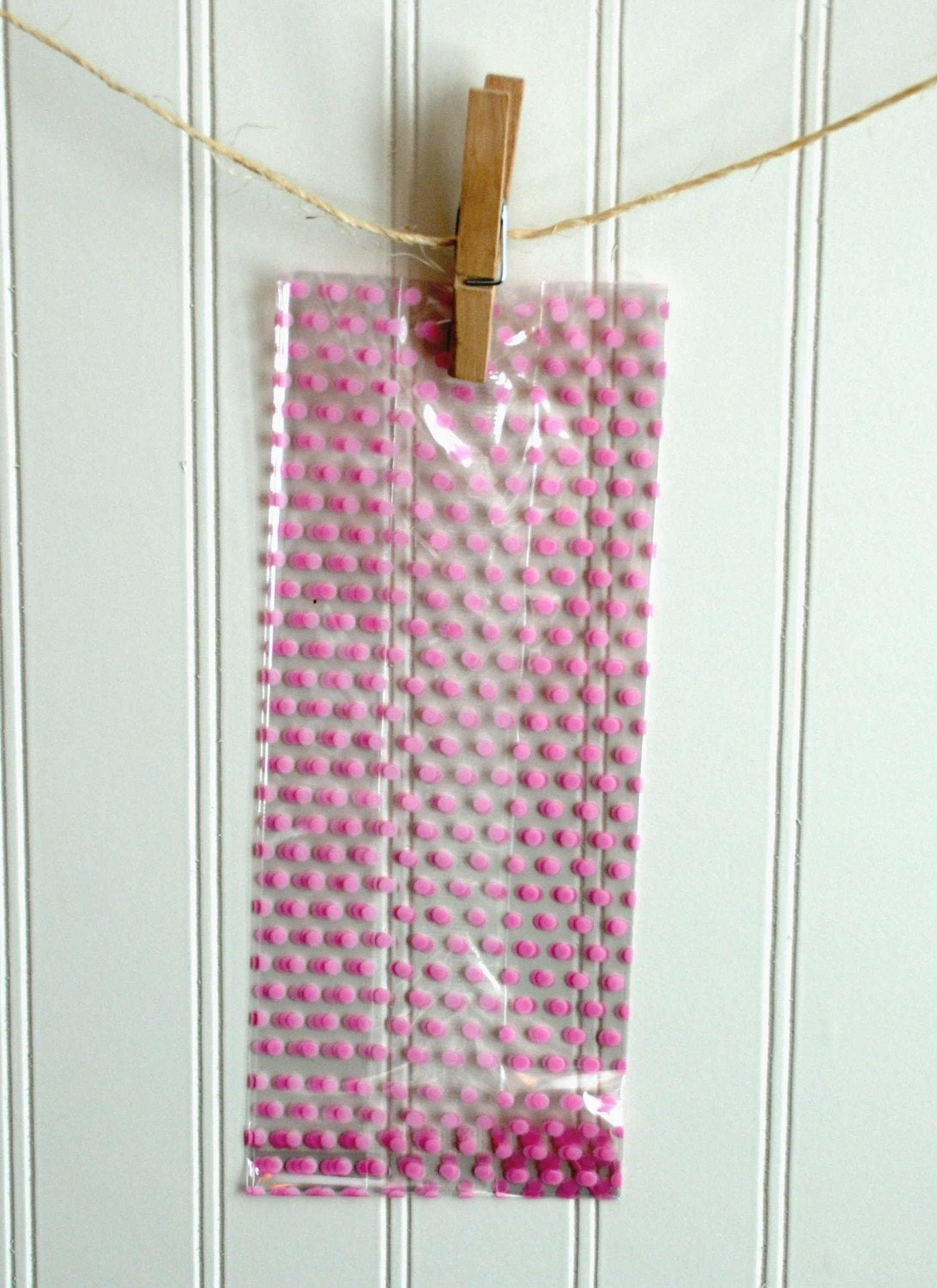 Printed Cello Bags Pink Dot Set of 25