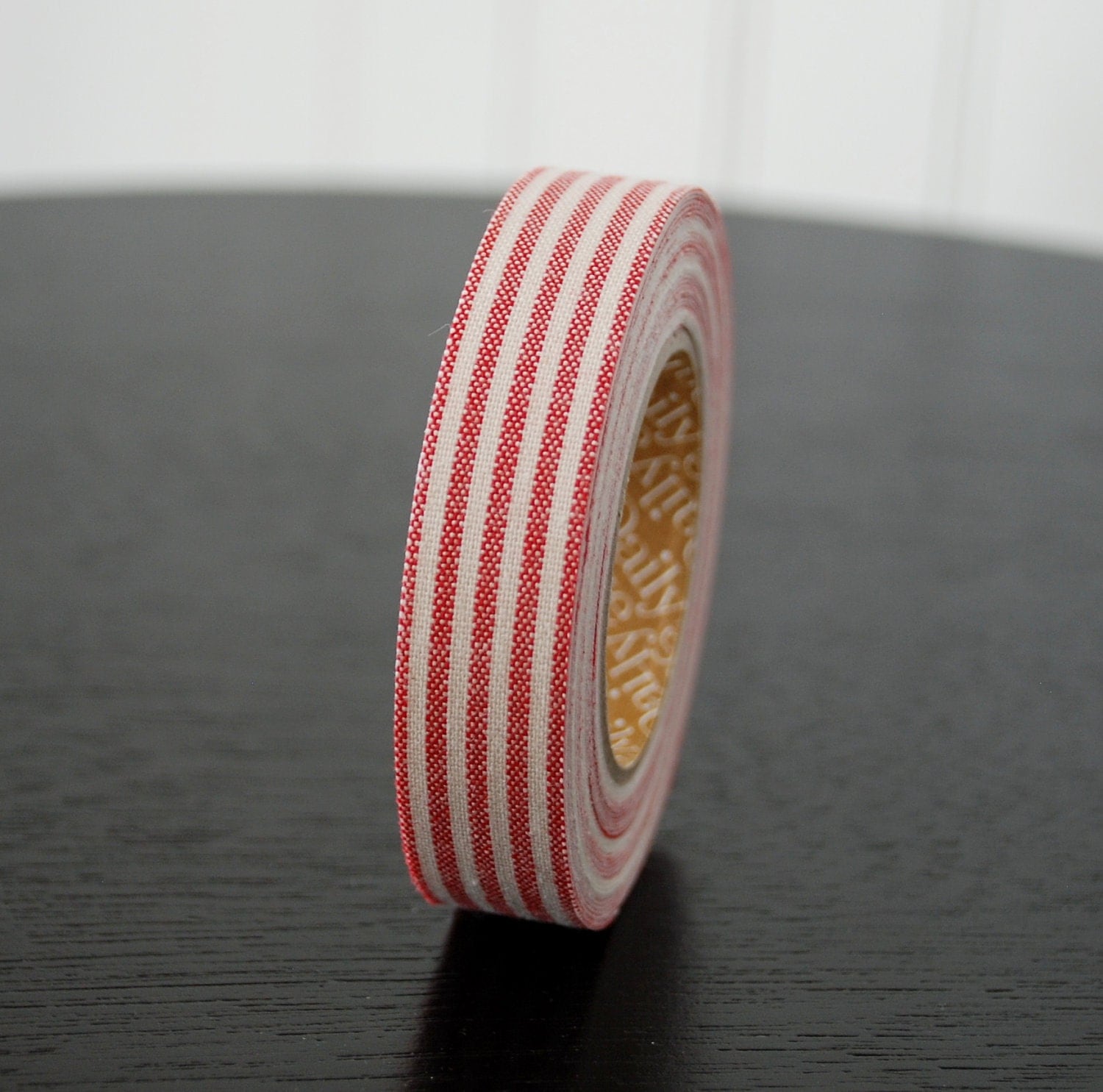 Fabric Tape Red/White Striped 1 roll