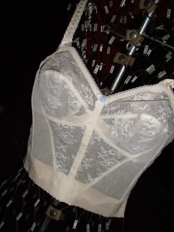 Vintage long line bra corset Foundation garment 34/35B