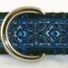 3/4 inch whippet martingale collar, small dog collar, greyhound martingale dog collar--Moroccan-Blue