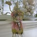 Paper Mannequin Ornament - Victorian Altered Key Decoration - Shabby Chic Ornament