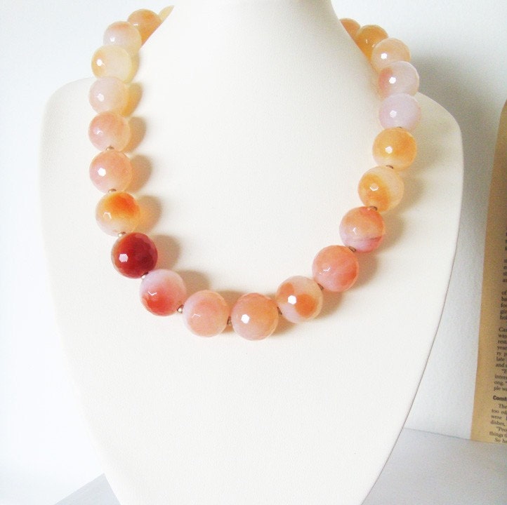 Koi Fish Necklace Red Agate