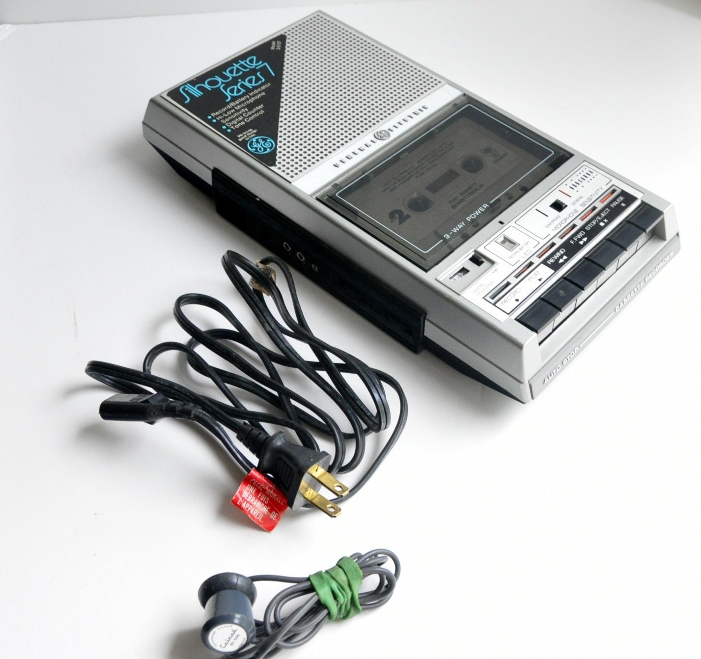 Vintage Cassette TapeRecorder VoiceMicGEAmerica