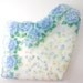 VINTAGE 1970s Goldblatt's of Chicago, IL- Nylon HANDKERCHIEF, Roses Blue