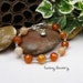 Fire Agate and Carnelian Bali Sterling Silver Bracelet