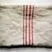 zipper pouch made from vintage linen grain sacks with red stripes, from Europe (no.1)