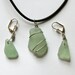 Seafoam Green Pendant and Earring Set, Value Priced