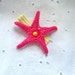 Starfish Hair Clip in Pink and Yellow