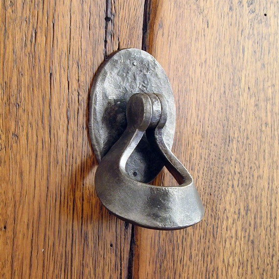 Items similar to Forged Plain Oval Loop Cabinet Pull on Etsy