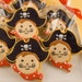 Pirate Sugar Cookies (12 Favors, Bagged and Bowed)