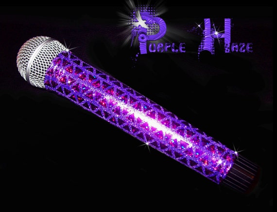 Bling Microphone Cover Purple Haze For Cordless Microphones