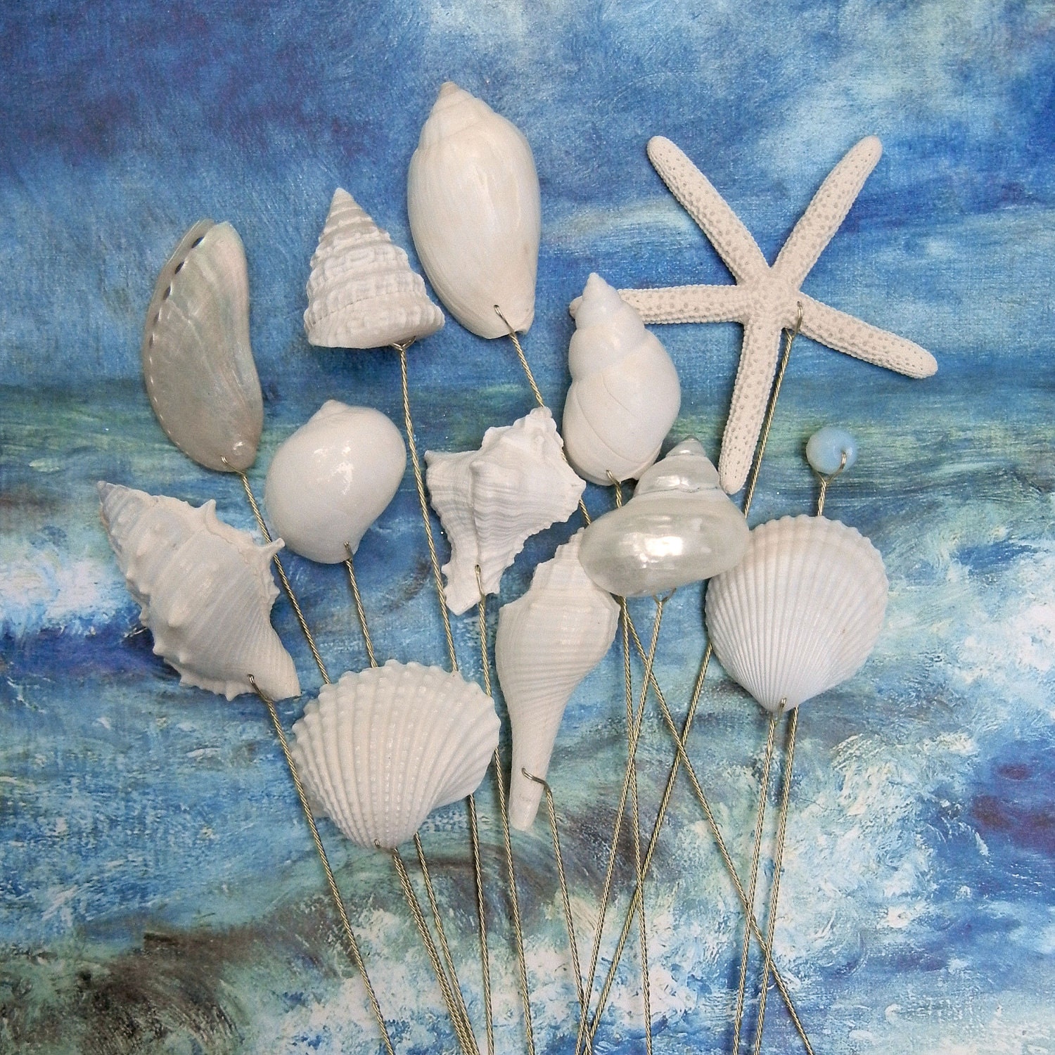 624 New bridal bouquet stems 300 Seashell Stems Wedding Bouquet Bridal Bouquet or by ShellScapes 624 New bridal bouquet stems 300 Seashell Stems Wedding Bouquet Bridal Bouquet or by ShellScapes