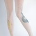 NEW--- Yin Yang tights, green & gold on off-white, one size, Harmony collection