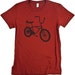 Retro Bicycle Cranberry Women's Graphic Tee Shirt