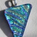Fused Dichroic Glass Pendant - Green, Blue and Purple Mix No. 0106