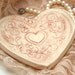 MOVING SALE 50% off- Lace Heart Ring Holder Trinket Dish
