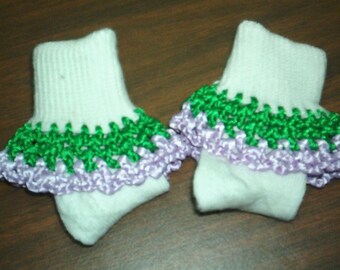 Ribbon Edged Socks for Todder Girls