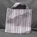 Commuter Lunch N Gift Bag, Reds N Blues Stripes Print