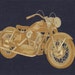 CHRISTMAS Gift Motor Cycle Handmade with leaves of rice plant. Handmade, signed orignial leaf art collectible