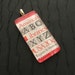 ABC Library .. Vintage Postage Stamp Glass Tile Pendant