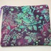 Batik Zipper Pouch in Grape Birds and Branches