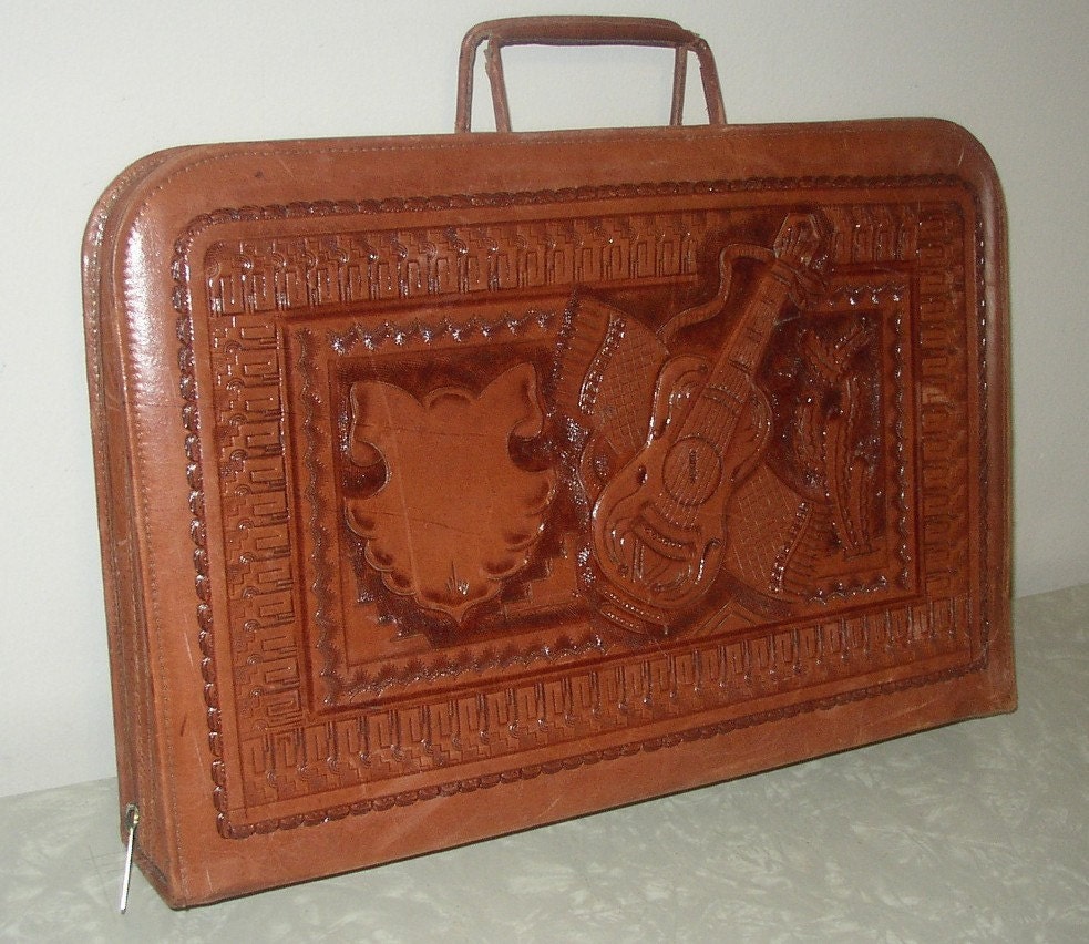 custom western leather briefcase