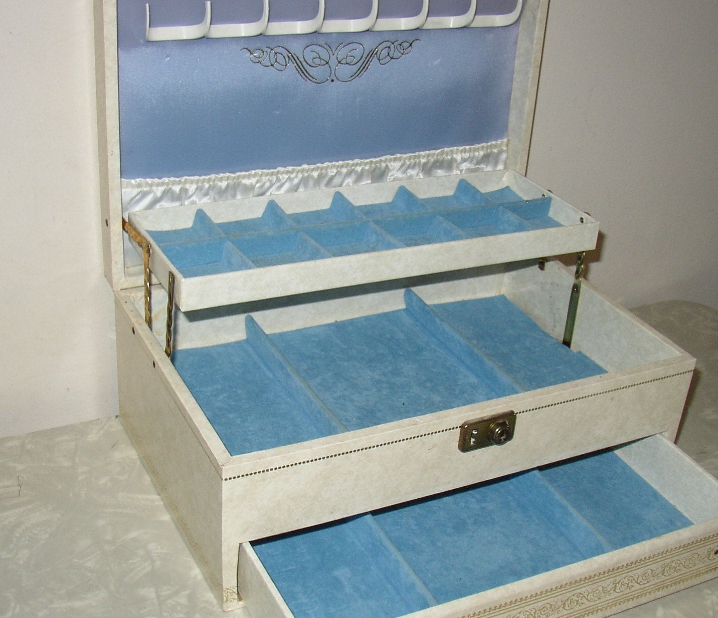 Mele Jewelry Box Vintage Blue - SORRY, THIS ITEM IS SOLD!