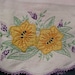 Pr pillow cases with applique flowers/crochet/ and emboidry