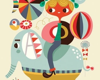 join the circus... limited edition giclee print of an original illustration (8 x 10in)
