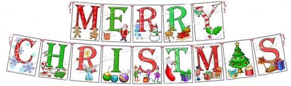 Merry Christmas Banner 15 decorated designs of the season in