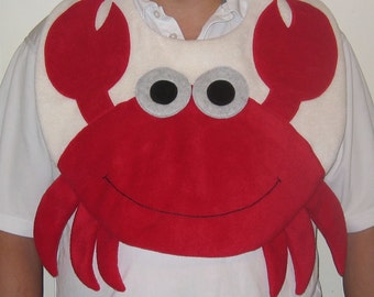 Adult Crab Bib, Adult Bib, Clothing Protector, Men and Women Adult Bib, Adult Animal Bib