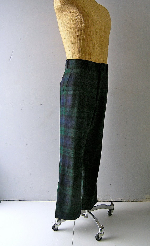 black tartan pants