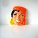 60s Ben Cooper Day Glow halloween costume - Mad Men era - gypsy woman - plastic mask/ nylon outfit - 1960s vintage
