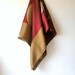 Vittadini mod graphic silk scarf - large size - taupe and claret - designer fashion - 80s 90s spring summer chic