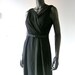 60s black crepe cocktail dress - Grecian style Audrey Hepburn chic - Mad Men little black dress - size 6 or 8 - Breakfast at Tiffany's
