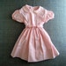 50s baby dress - pink girly infant size - Mad Men 50s style - frilly collar pouf sleeves - adorable pink summer chic - infant size
