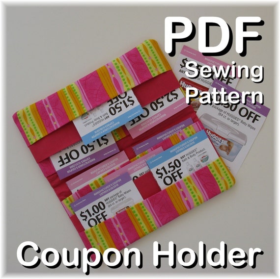 Items similar to Coupon Holder and Organizer PDF Sewing Pattern and Tutorial 2 Styles Free