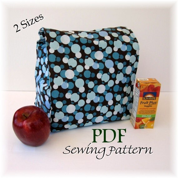 Items similar to Classic LUNCH BAG Sewing Pattern PDF - Quick and Easy ...