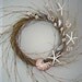 BEACH DECOR SEASHELL Wreath -- "Floating Shells," beach decor, floating starfish