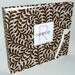 GIRL Modern Baby Memory Book . Mod Chocolate Linen Vines Album