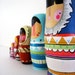 handmade wood folk art nesting dolls... wool sweater Eskimos