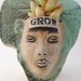 garden face wall planter spring green leaf garden decor hanging planter