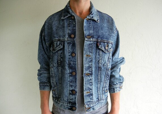 vintage levis acid wash denim jacket