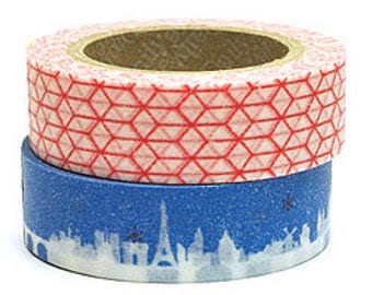 Decollections Masking Tape - Cityscape Diamonds - Set 2 - Misty