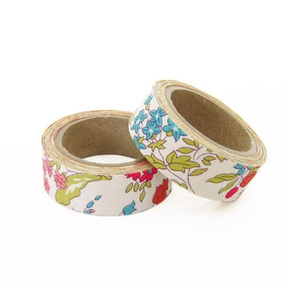 Liberty of London Fabric Masking Tape Nancy Ann in Red Set