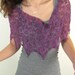 Shades of Purple Diamond Lace Cowl Poncho