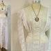 Victorian Antique White Lace Dress / Steampunk / Wedding / Tea Dress