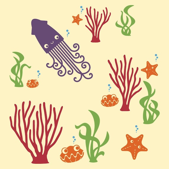Seaweed Vinyl Wall Decal Stickers